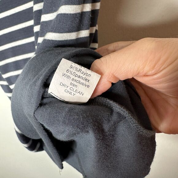 Bailey 44 Gray & White Stripe Bianca Knit Jersey High Waist Below Knee Skirt XS - Picture 10 of 14